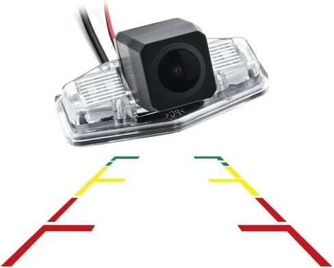 Vlicevrn HD Fisheye Vehicle Car Rear View Camera Dynamic Trajectory Tracks Line Night Vision Backup Parking Camera for Honda Accord / Honda Civic VII VIII MK7 MK8 MK9 / Honda City 4D in Kuwait