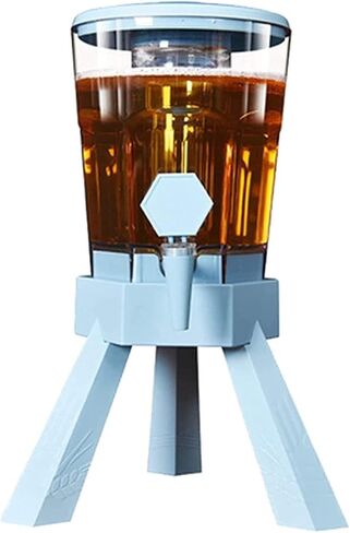 Beer Drinks Dispenser Beer Dispenser, Beverage Dispenser, 3L Transparent Beverage Tower Dispenser, with Detachable Ice Tube and LED Colored Light Home Bar Cask Ale Dispenser in Saudi Arabia