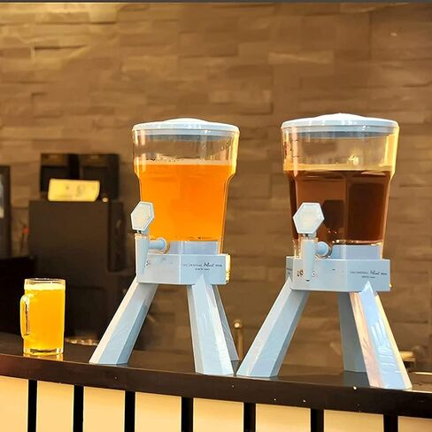 Beer Drinks Dispenser Beer Dispenser, Beverage Dispenser, 3L Transparent Beverage Tower Dispenser, with Detachable Ice Tube and LED Colored Light Home Bar Cask Ale Dispenser in Saudi Arabia