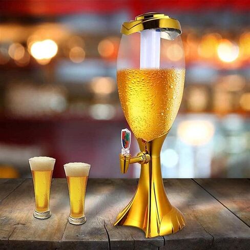 TIST BEER HURKES DOFENSER BEER BEACET 3L BEERE DOSTENSER ، Dispenser Beverage Beverage Juice Wine Dispenser ، مناسبة للحانات والحفلات والمطاعم المنزلية Bar Bar Cask Ale (Green) in Saudi Arabia