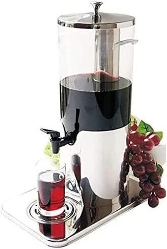 TIST Beer Drinks Dispenser Beverage Dispenser, Beer Dispenser, Transparent Bucket Beverage Dispenser, 5L Beer Dispenser (Color: Silver, Size: 5L) Home Bar Cask Ale Dispenser in Saudi Arabia