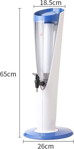 موزع البيرة Dispenser Beer Dispenser ، 3L Dispenser Tower Beverage Tower ، موزع الحفلات ، مع مصابيح ملونة وموزع أنبوب الجليد القابل للفصل Cask Ale (Blue) in Saudi Arabia