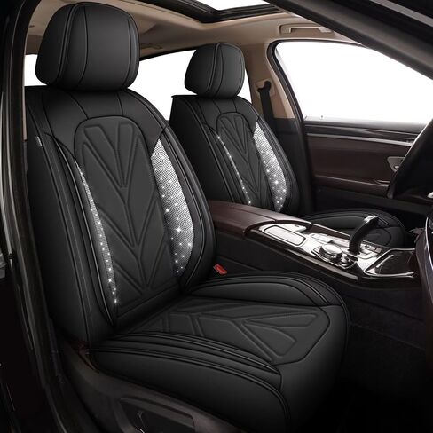 أغطية مقعد السيارة تناسب Mitsubishi Outlander Sport 2011-2023 2024 2025 غطاء مقعد كامل المقعد من الجلد المقاوم للماء ، واقي وسادة السيارات وسادة الهواء المتوافقة (5 مقاعد ، خط أسود) in Saudi Arabia