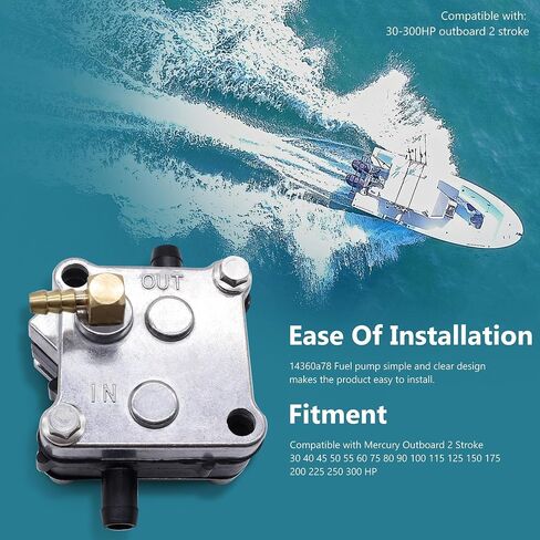Fuel Pump 14151G1 Compatible with EZGO Marathon 2-Cycle Gas Golf Cart Fuel Pump 1982 1983 1984 1985 1986 1987 1988 Replaces 14151-G1 in Saudi Arabia