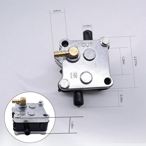 Fuel Pump 14151G1 Compatible with EZGO Marathon 2-Cycle Gas Golf Cart Fuel Pump 1982 1983 1984 1985 1986 1987 1988 Replaces 14151-G1 in Saudi Arabia