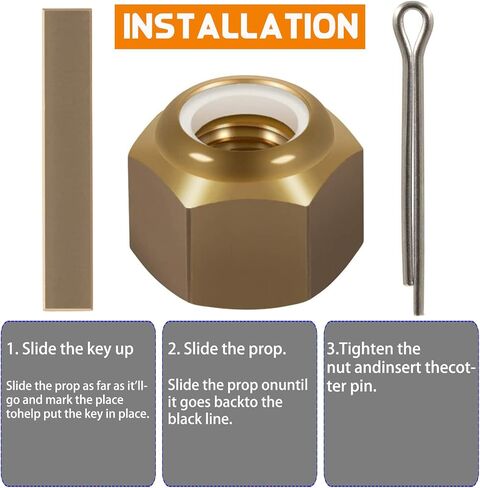 5008 inboard Prop Nut Kit مع دبوس جديد وبدء قوارب الجودة للمفاتي in Saudi Arabia