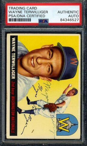 واين Terwilliger PSA DNA COA توقيع 1955 Topps توقيعه - بطاقات موقعة للبيسبول in Saudi Arabia