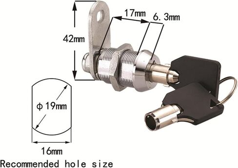 JK500 19MM Zinc Alloy Cam Latch Indoor Digital Lock Lock Checkout Kiosks Lock 1PCS in Saudi Arabia