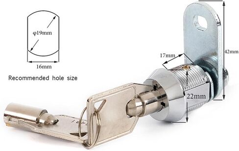 JK500 19MM Zinc Alloy Cam Latch Indoor Digital Lock Lock Checkout Kiosks Lock 1PCS in Saudi Arabia
