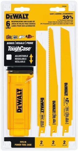 DEWALT Reciprocating Saw Blades, Bi-Metal, 6-Piece Set (DW4896) in Saudi Arabia