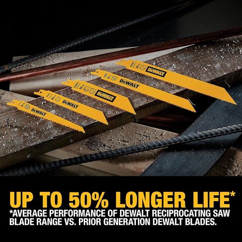 DEWALT Reciprocating Saw Blades, Bi-Metal, 6-Piece Set (DW4896) in Saudi Arabia