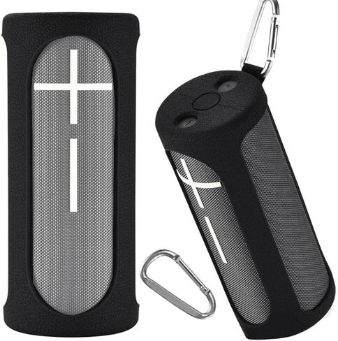 Protection Case for Ultimate Ears Boom 4, Silicone Case Cover for Ultimate Ears Boom 4 with Carabiner (Black) in Saudi Arabia