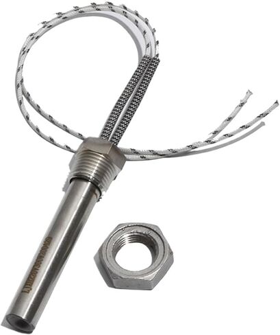 BIRAN 12V/24V/36V/48V DN20/25mm Thread Cartridge Heater 120-500W 16mm x 50-200mm for Molding Machinery with nut(24V,DN20 16x200mm 500W) in Saudi Arabia