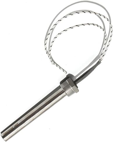 BIRAN 12V/24V/36V/48V DN20/25mm Thread Cartridge Heater 120-500W 16mm x 50-200mm for Molding Machinery with nut(24V,DN20 16x200mm 500W) in Saudi Arabia