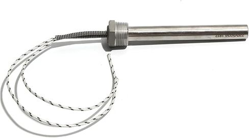 BIRAN 12V/24V/36V/48V DN20/25mm Thread Cartridge Heater 120-500W 16mm x 50-200mm for Molding Machinery with nut(24V,DN20 16x200mm 500W) in Saudi Arabia