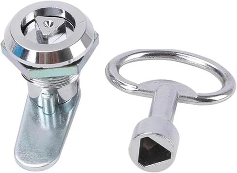 Zinc Alloy Triangular Cylinder Cam Lock Electrial Cabinet with Key Distribution Box Cabinet Tongue Locks with Key 1Pcs(4Sets-with Key-Zinc) in Saudi Arabia