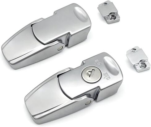 XK723 Cabinet Black Coated Metal Hasp Latch DK604 Security Toggle Lock with Two Keys 1Pcs(XK723-V7-2B) in Saudi Arabia