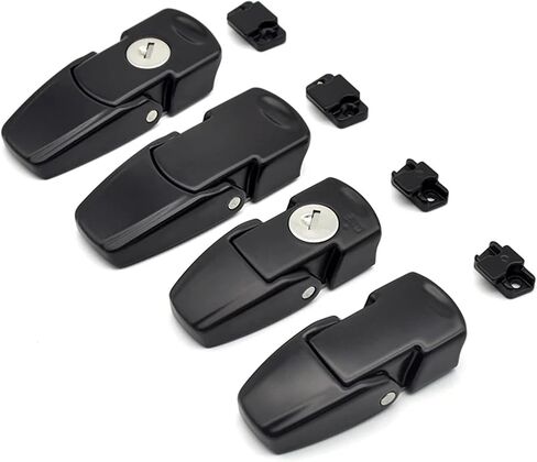 XK723 Cabinet Black Coated Metal Hasp Latch DK604 Security Toggle Lock with Two Keys 1Pcs(XK723-V7-2B) in Saudi Arabia