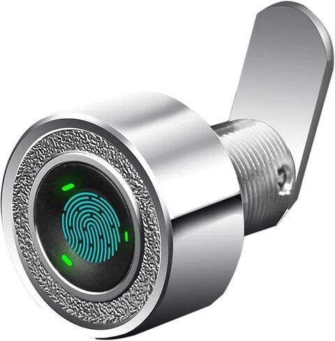 Keyless Mini Fingerprint Cabinet Drawer Strongbox Mailbox Lock File Cabinet Tool Cabinet Fingerprint Recognition Lock 1Pcs(H 22MM Red Bronze) in Saudi Arabia