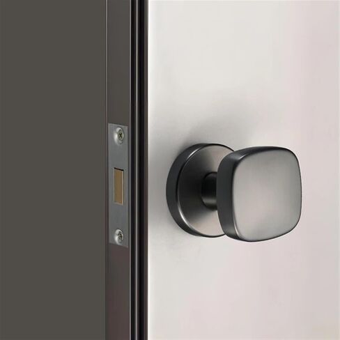Black Hidden Door Lock Keyless Lock Single-Side Door Handle Pantry Door Lock Gold Pocket Door Lock Hardware 1Pcs(Pearl Black) in Saudi Arabia