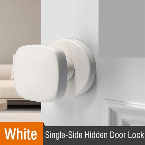 Black Hidden Door Lock Keyless Lock Single-Side Door Handle Pantry Door Lock Gold Pocket Door Lock Hardware 1Pcs(Pearl Black) in Saudi Arabia