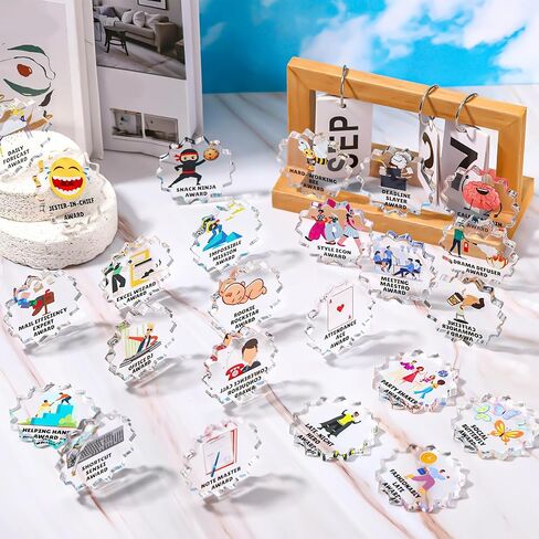 chunful 24 PCS مضحكة الموظف جوائز الهدايا الجزء الأكبر القليل من الاكريليك مكافأة الزملاء الميداليات التحفيزية هدايا الكأس للموظفين موظفي الموظفين معلم ممرضة فريق مكتب ممرضة in Saudi Arabia