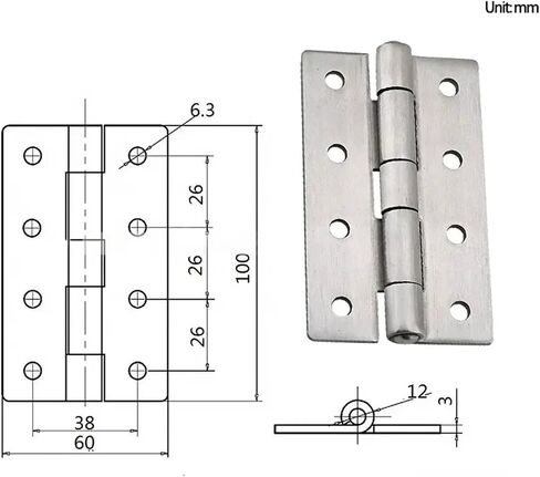 304 Stainless Steel Cabinet Doors Hinges Heavy-Duty Folding 1Pcs in Saudi Arabia
