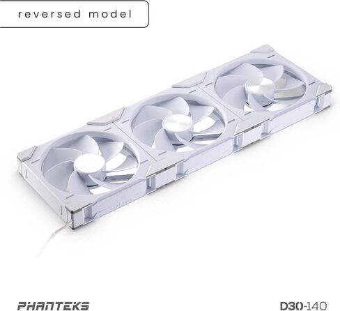 Phanteks D30-140 DRGB PWM Fan 3Pack, Reverse Airflow Model, Premium D-RGB Performance Fans, Halos Lighting Effect, ARGB/DRGB Lighting, Daisy-Chain Fan Linking System, 3Pack (Black) in Saudi Arabia