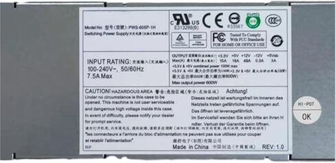 1pc PWS-605P-1H 600W 1U PSU Server Server تبديل وحدة تزويد الطاقة الزائدة عن الحاجة in Saudi Arabia