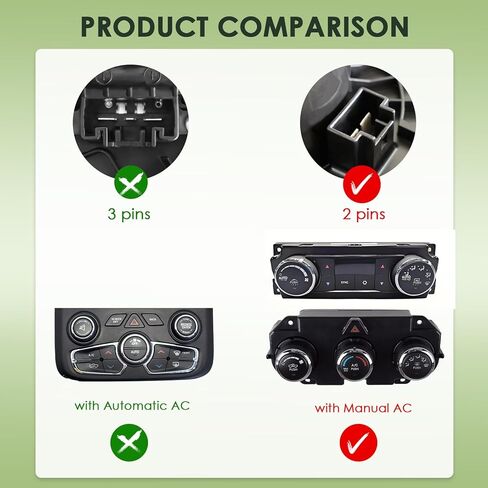 AC Heater Blower Motor Compatible with 2011-2018 RAM 2500, 2011-2018 RAM 3500, w/o Automatic Temperature Control - Replace# 700289, 2Pin in Saudi Arabia