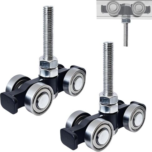 مجموعة العربة ، بكرات العربة الصامتة من 4 عجلة للاستخدام مع 1-5/8 "عريض وجميع 1-5/8" أو قناة unistrut unistrut أطول ， أسود (حزمة 2) in Saudi Arabia