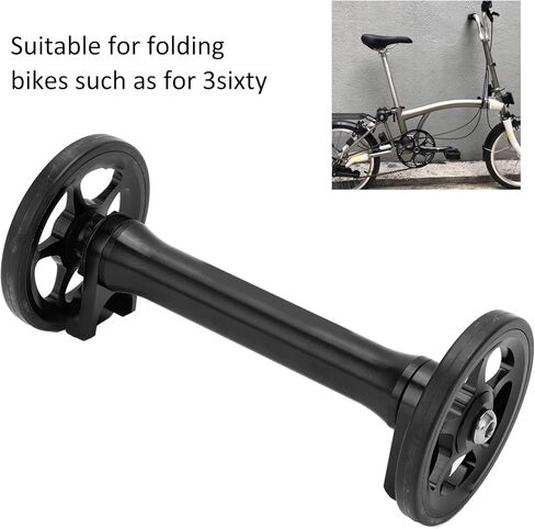 Dilwe Easy Wheels Extension Bar, Easy Wheel Extension High Strength Lightweight Telescopic Folding Extension Rod for Brompton 3sixty(black) in Saudi Arabia