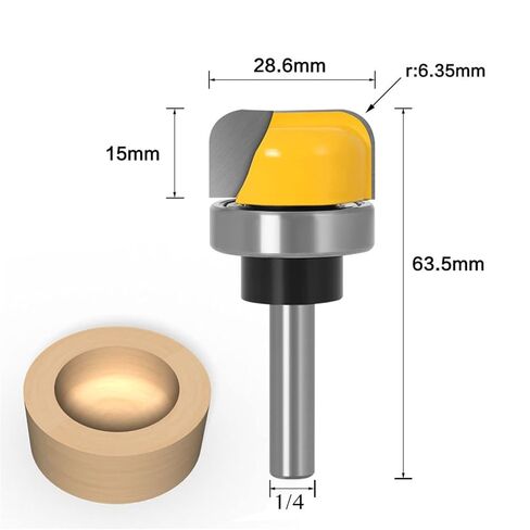 1-1/8 بوصة قطره القالب التوجيه بتات 1/4 بوصة شانك 1pcs in Kuwait