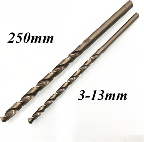 1pcs 3.0mm-13mmx250mm m35 بت تويست تويست الحفر لبتات من الفولاذ المقاوم للصدأ من الحديد الزهر الصلب (الحجم: 5.5 مم 1 مساءً) in Saudi Arabia