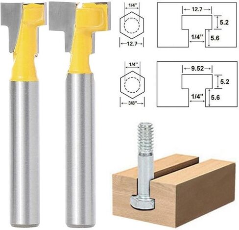 جهاز التوجيه T-slot لـ 1/4 Hex Bolt 8mm 1/4 Shank 2PCs (الحجم: 8 مم) in Saudi Arabia