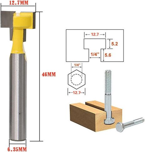 جهاز التوجيه T-slot لـ 1/4 Hex Bolt 8mm 1/4 Shank 2PCs (الحجم: 8 مم) in Saudi Arabia