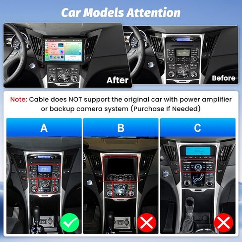 Roinvou 2+32G Android CarPlay Stereo for 2010-2014 Hyundai Sonata, 9'' Touch Screen in-Dash GPS Navigation with Built-in Wireless CarPlay Android Auto Support Mirror Link BT RDS AHD DSP in Saudi Arabia