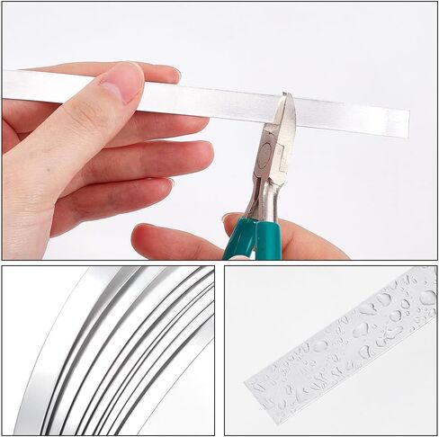 NBEADS 1 Roll 16.4 Feet Aluminum Strip, 1.97inches Pure Aluminum Flashing Roll Metal Strip Multipurpose Metal Foil for DIY Craft Jewelry Making, 0.4mm Thick in Saudi Arabia