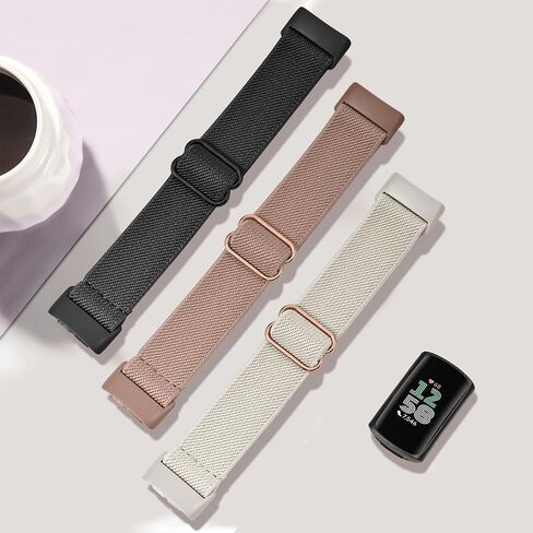 متوافق مع Fitbit Charge 6 نطاقات ساعة ، 3 عبوات نايلون نايلون سبورت حلقة معصم الاستبدال لفيتبيت شحنة 5 فرقة/شحنة 6 للياقة تعقب النساء القابلة للنساء ، خفيفة الوزن ، مرنة in Kuwait