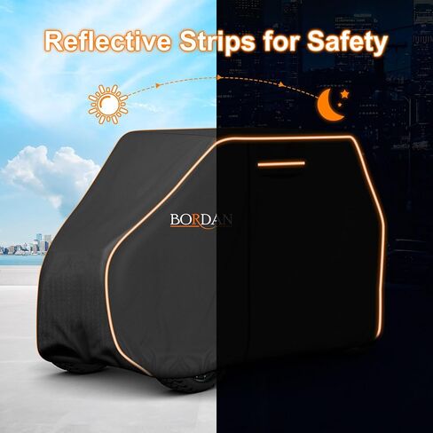 Heavy Duty Golf Cart Cover 2/4/2+2/4+2 Passengers for Most Brand Yamaha Honda Club Car EZGO Golf Carts, Waterproof Golf Cart Covers with Rainproof Zipper Doors Sunproof Dustproof (3 Sizes) in Kuwait