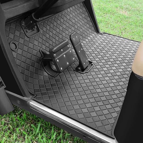 Golf Cart Floor Liner Mat 8 مم من المطاط السميك تغطية كاملة ملائمة لـ Ezgo Txt (1994-2025) ، Express S4 (2012-2020) ، Cushman Workhorse ، EX1 (2020) ، Valor ، Navitas ، بعض عربات النجوم بديلة in Kuwait
