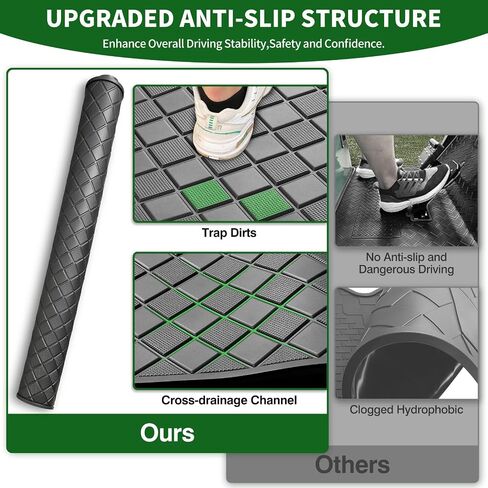 Golf Cart Floor Liner Mat 8 مم من المطاط السميك تغطية كاملة ملائمة لـ Ezgo Txt (1994-2025) ، Express S4 (2012-2020) ، Cushman Workhorse ، EX1 (2020) ، Valor ، Navitas ، بعض عربات النجوم بديلة in Kuwait