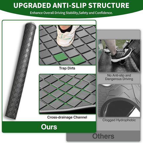 Golf Cart Floor Liner Mat 8mm Thick Rubber Full Coverage Fit for EZGO TXT (1994-2025), Express S4 (2012-2020), Cushman Workhorse, EX1 (2020), Valor, Navitas, Some Star Carts Mats Replacement in Saudi Arabia
