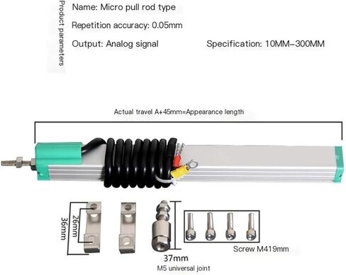 Injection Molding Machine Miniature Thimble Electronic Scale Stripper Tie Rod Displacement Sensor(150mm) in Saudi Arabia