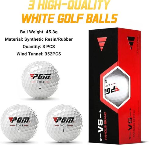 PGM Premium Standard Golf Balls - Performance Golf Balls for Distance and Control - Three Layers Golf Ball Designed for Advanced Golfers - Golf Accessories for Men & Women in Saudi Arabia