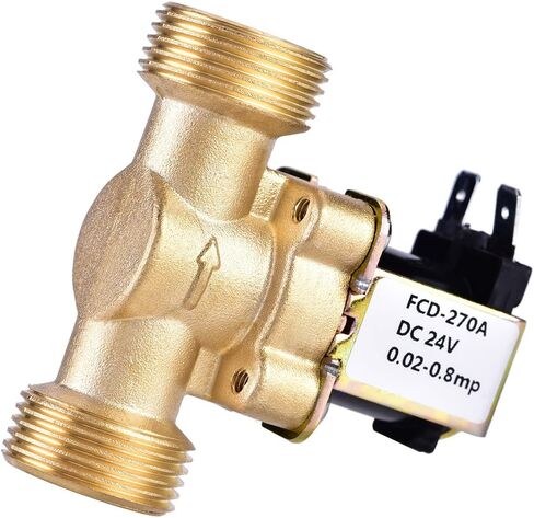 3/4 "DC 24V صمام الملف اللولبي الكهربائي النحاس النحاس المغلقة عادة () صمام الملف اللولبي للتحكم في الماء in Saudi Arabia