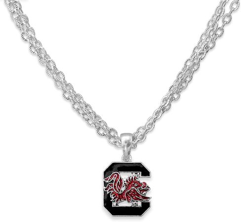 من Heart South Carolina GameCocks Game Game Day Glitter Netclace Jewelry Gift مرخصة من USC in Saudi Arabia