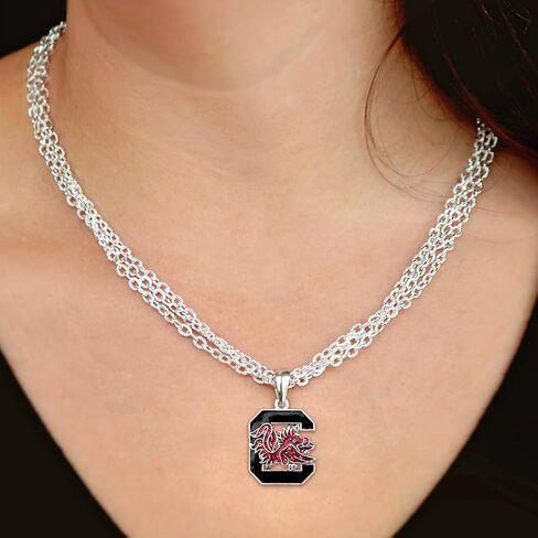 من Heart South Carolina GameCocks Game Game Day Glitter Netclace Jewelry Gift مرخصة من USC in Saudi Arabia