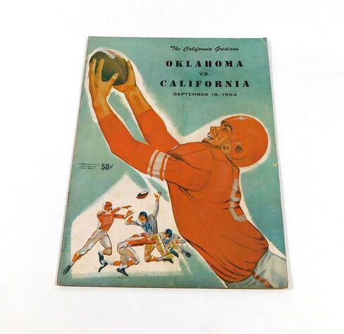 1954 OKLAHOMA في برنامج كرة القدم الكلية في كاليفورنيا 9-18-54 DA064009-برامج الكلية in Saudi Arabia