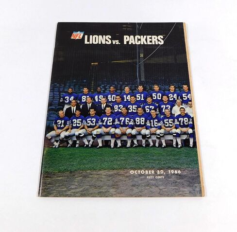 1966 Bay Packers في Detroit Lions NFL Football Program 10-30-66-برامج اتحاد كرة القدم الأميركي in Saudi Arabia